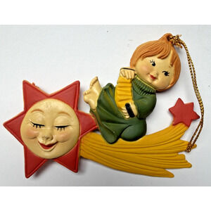 ANRI Ferrandiz Italy Ornament Shooting Star Girl Rider Instrument Celestial